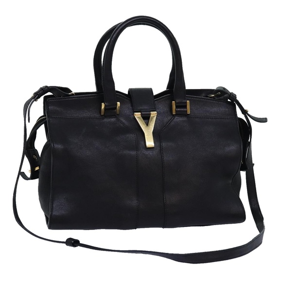 SAINT LAURENT Handbags - SAINT LAURENT Cavass Chic Mini Hand Bag Leather 2way Black 311222 Auth yk12857
